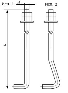 Болты фундаментные изогнутые Болты фундаментные изогнутые